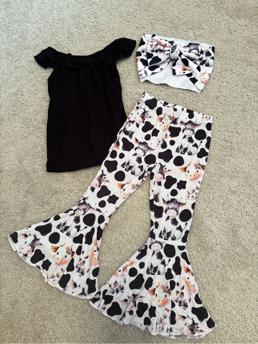 Bums & Roses Cow Bamboo Outfit